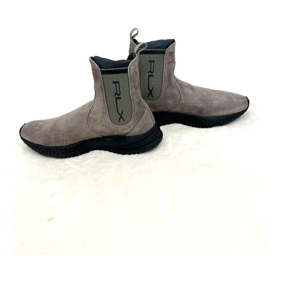 RALPH LAUREN RLX Men\'s Gray Suede Sock Sneaker Boots 5.5D NIB Dustbag Box main image 5